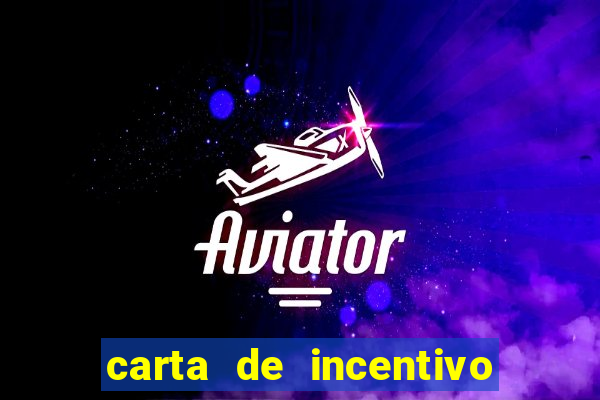 carta de incentivo para alunos